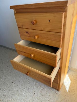 Cajonera de pino macizo