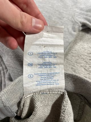 Sudadera Cremallera Champion Gris Talla XS