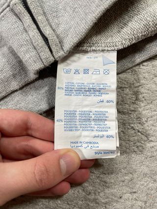 Sudadera Cremallera Champion Gris Talla XS