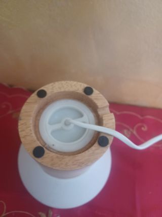 Lampada design legno e ceramica