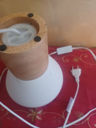 Lampada design legno e ceramica