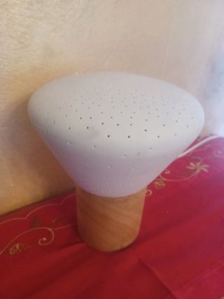 Lampada design legno e ceramica
