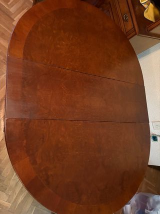 Mesa abatible madera estilo Duncan Phyfe