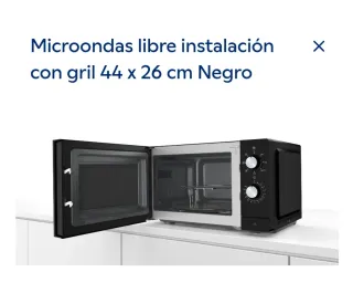 Microondas Balay con grill Negro