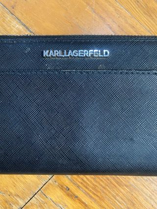 Cartera Karl Lagerfeld Negra Saffiano