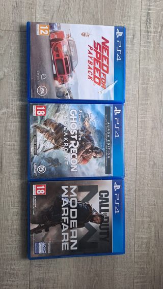 PS4 con mando y 3 juegos