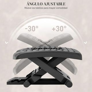 Reposapiés con Altura y Ángulo Ajustable Negro