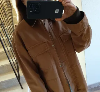 Chaqueta Zara Marrón Estilo Barbour