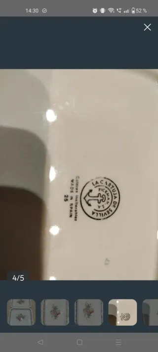 2 Bandejas La Cartuja Pickman Porcelana