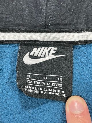 Sudadera Cremallera Nike Azul Marino Talla XS