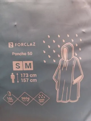 Chubasquero Forclaz Poncho 50 Talla S/M