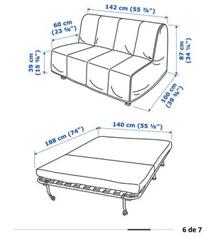 Sofá Cama IKEA Lycksele Murbo