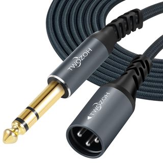 Twozoh Cable de Audio Jack de 6,35 mm a XLR Macho
