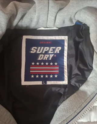 Abrigo Superdry Tricolor con Capucha