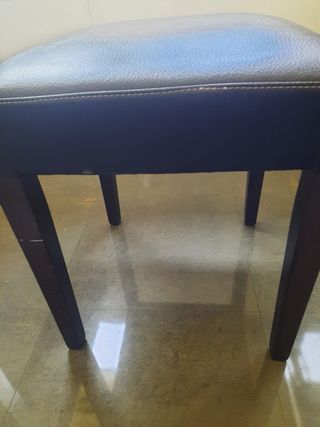 Banqueta polipiel marrón