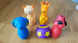 Juego Bolos Infantiles Animales y Pelota