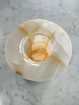 Vaso in onice mid century h 15 cm