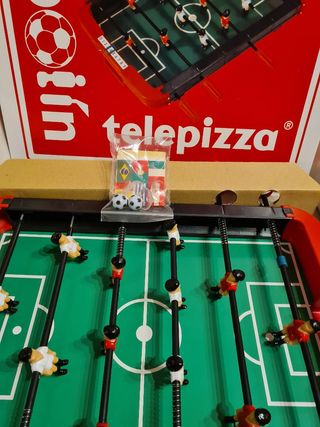 FUTBOLÍN DE TELEPIZZA Y COCA-COLA - NUEVO SIN USAR