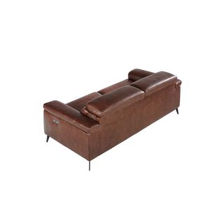 Sofá relax 3P en piel marrón defecto - Angel Cerdá