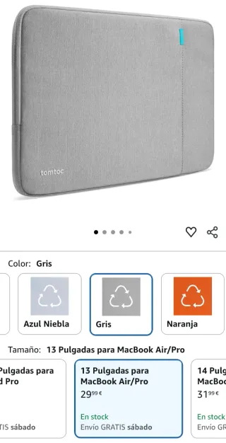 Funda Tomtoc para portátil 13 pulgadas