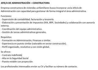 JEFE DE ADMINISTRACIÓN