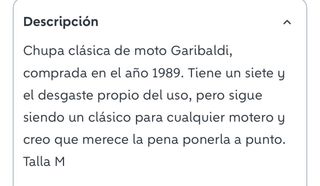 Cazadora Garibaldi Moto Negra