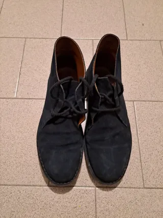 Polacchine Clarks Blu Scamosciate