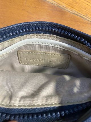 Monedero Lacoste Azul Logo Grande