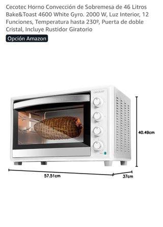 Horno Cecotec 46L