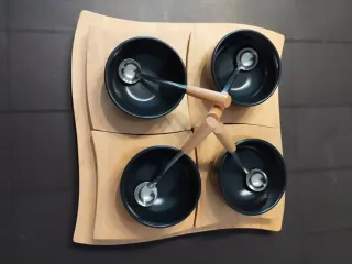 Fondue de hierro fundido con accesorios