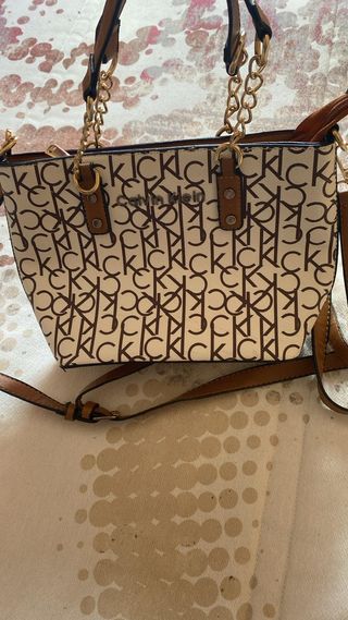 Bolso Calvin Klein Blanco y Marrón