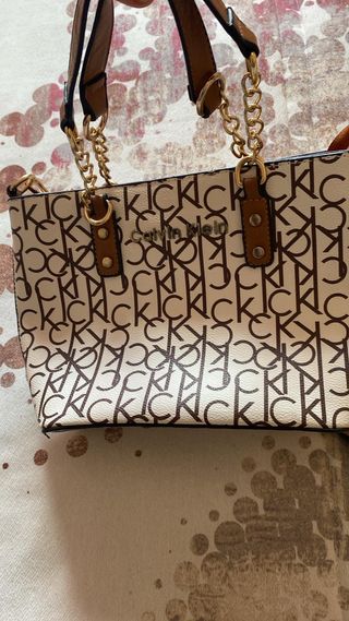 Bolso Calvin Klein Blanco y Marrón