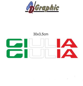 Coppia adesivi Giulia bandiera Italia