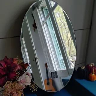 Cómoda Vintage Azul Marino • Mueble Tocador+Espejo