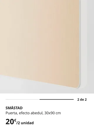Puertas SMASTAD Abedul 30x90 IKEA  DESCATALOGADO