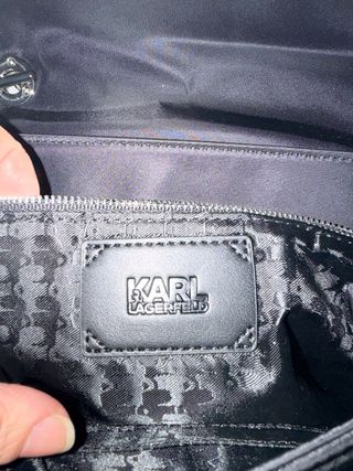 Bolso Karl Lagerfeld Negro con Karlito
