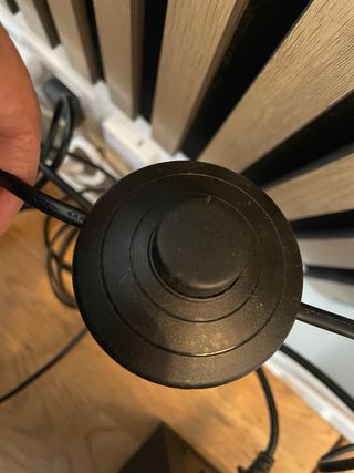 Lámpara de pie de ratán