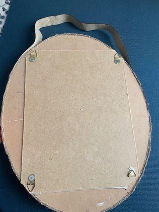 Espejo artesano con casitas de madera