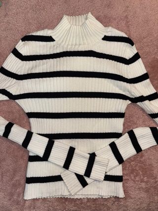 Jersey rayas cuello alto Stradivarius Talla S