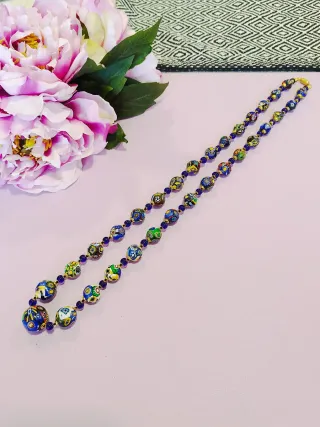 Collana Murano Millefiori Lunga 75cm