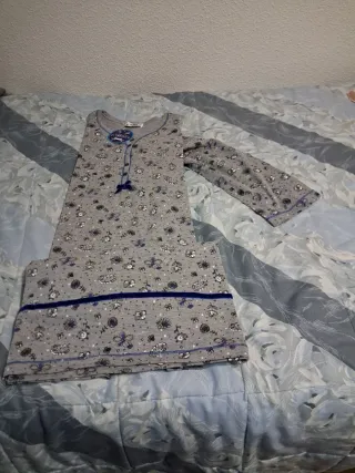 Camisón Tress estampado , regalo combinación rosa.