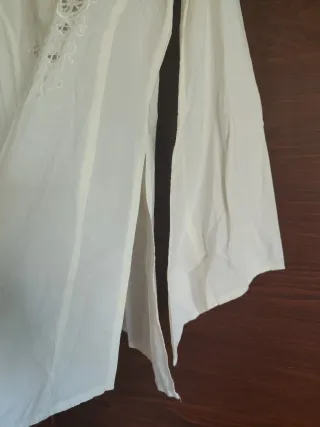 Camicia Motivi Beige Ricamata