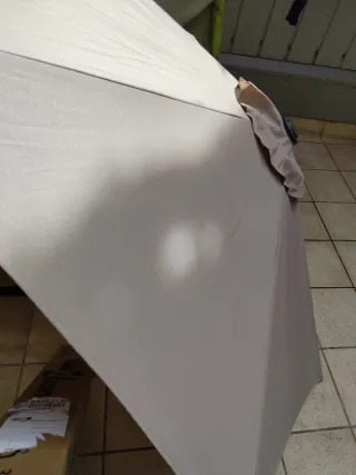 Sombrilla de aluminio vidaXL gris