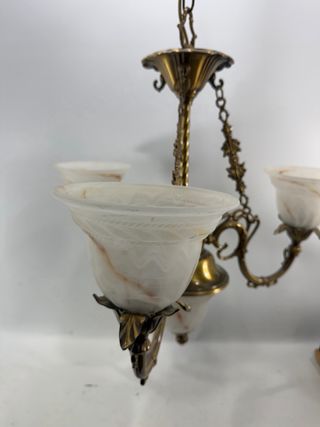 Lámpara de techo antigua dorada