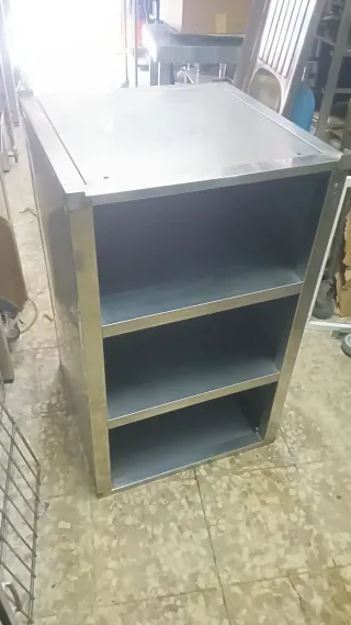 Mueble  Acero Inox fuerte  con Estantes 56x56x90cm