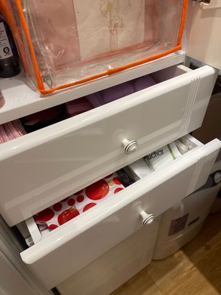 Mueble alto baño blanco