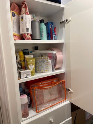 Mueble alto baño blanco