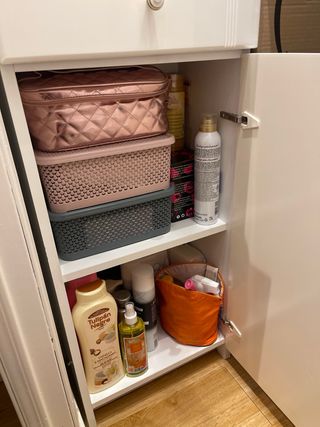 Mueble alto baño blanco