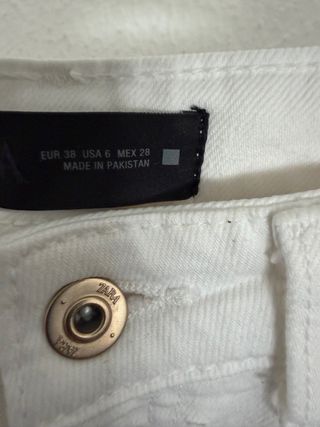 Zara Jeans Blancos T38 Nueva Temporada