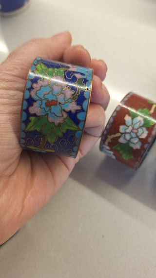 Servilleteros Cloisonné Florales